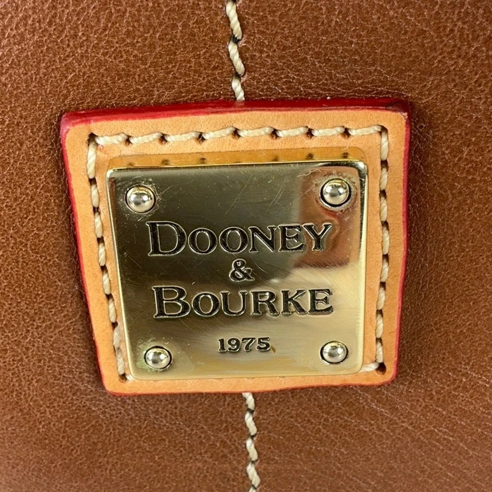 Dooney & Bourke Vintage Dillen Brown Tan Hand Crossbody Satchel‎ Bag